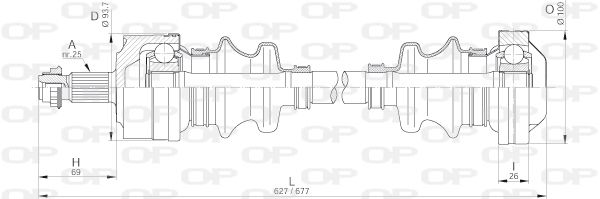 OPEN PARTS Приводной вал DRS6186.00